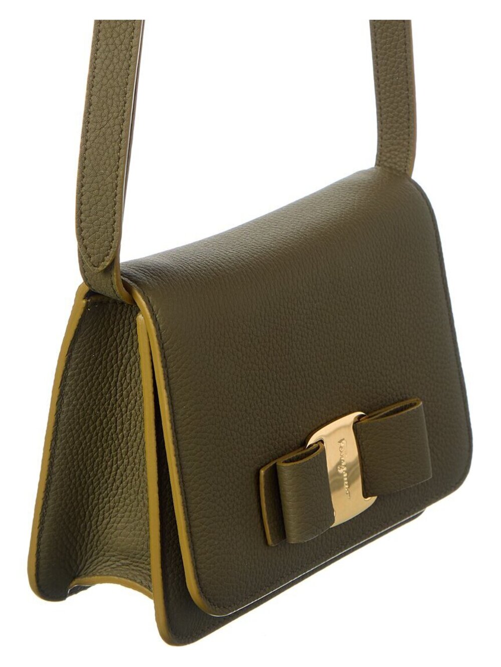 Ferragamo Women’s Green Leather Shoulder Bag NWT MSRP $1480